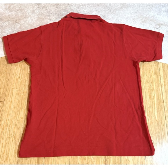 Lacoste Polo Shirt Mens Size Medium Red Short Sleeve Cotton Golf Casual - Picture 7 of 9